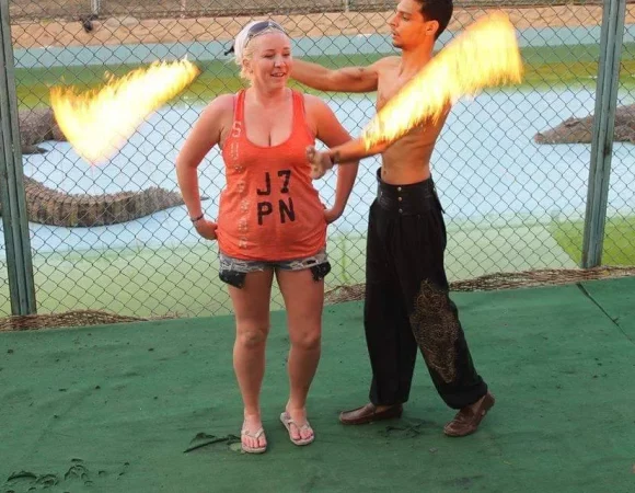 Snake & Crocodile Show with Night Fire Performance in Sharm El Sheikh