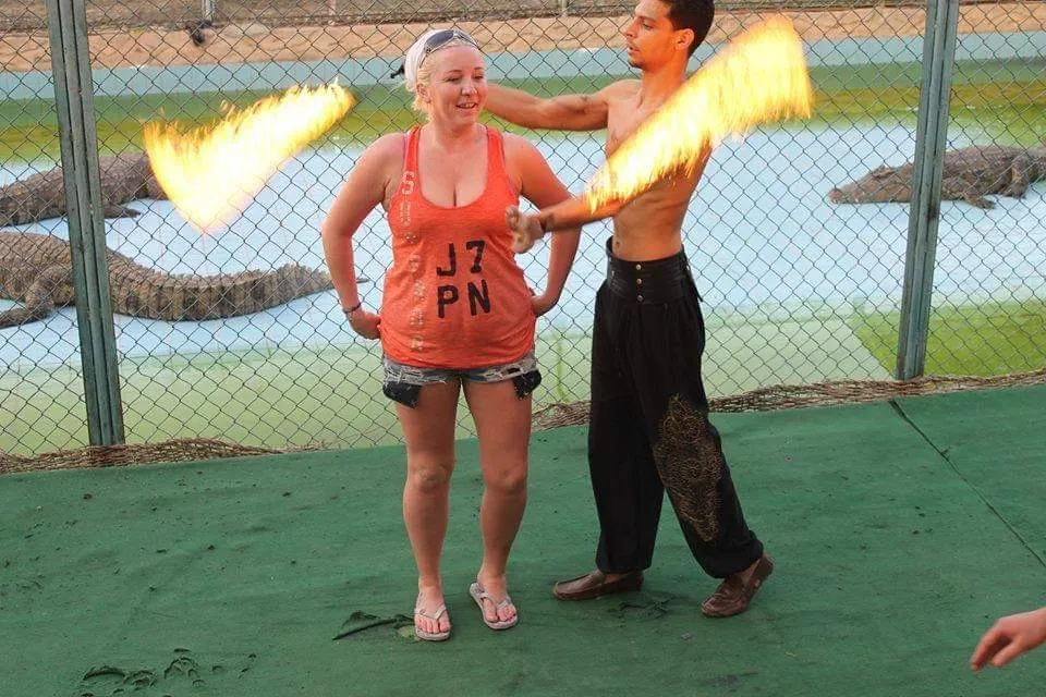 Snake & Crocodile Show with Night Fire Performance in Sharm El Sheikh